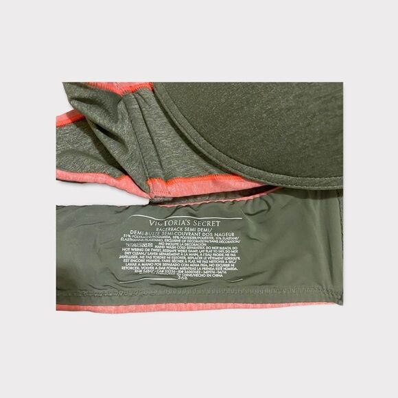 PINK Victoria Secret Green Front Clasp 36B Wire support bra - Picture 7 of 8